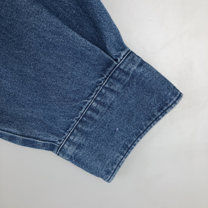 Dickies Long Sleeve Button Down Denim Shirt Men's XL cotton blue type Vintage Second Hand