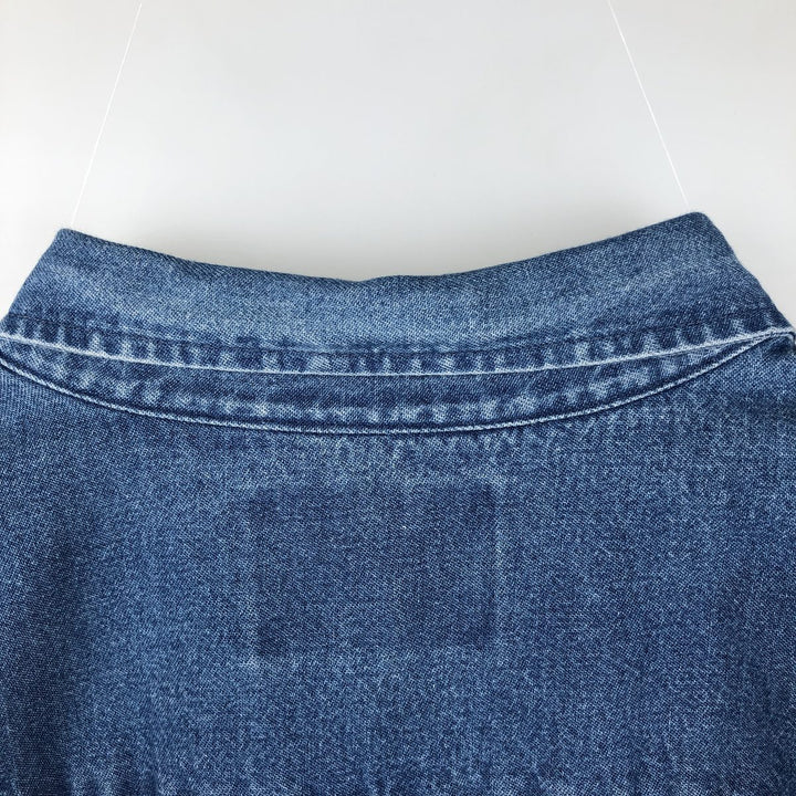 Dickies Long Sleeve Button Down Denim Shirt Men's XL cotton blue type Vintage Second Hand