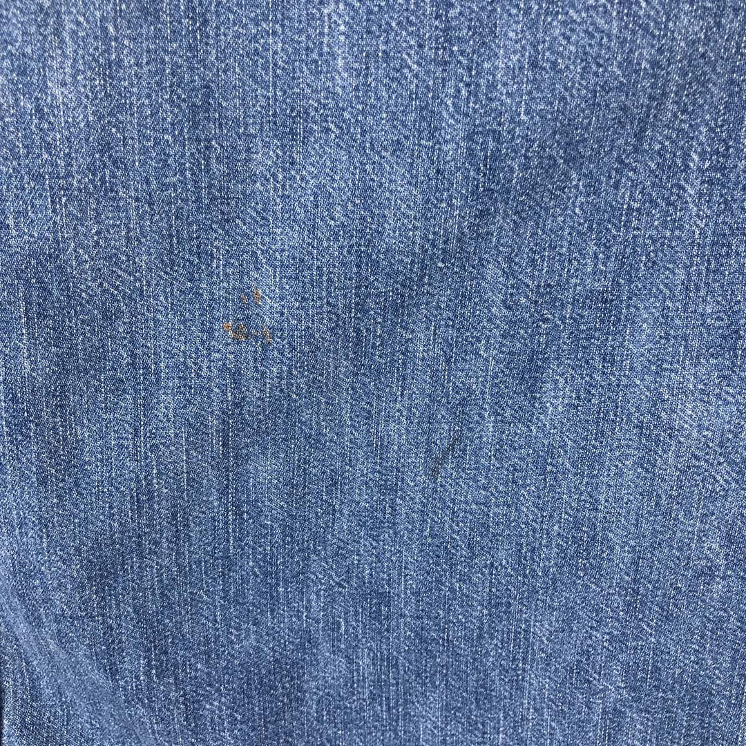 90s-00'S Vintage LLBean Long Sleeve Button-Down Denim Shirt, Men's Size L cotton blue type Vintage Second Hand
