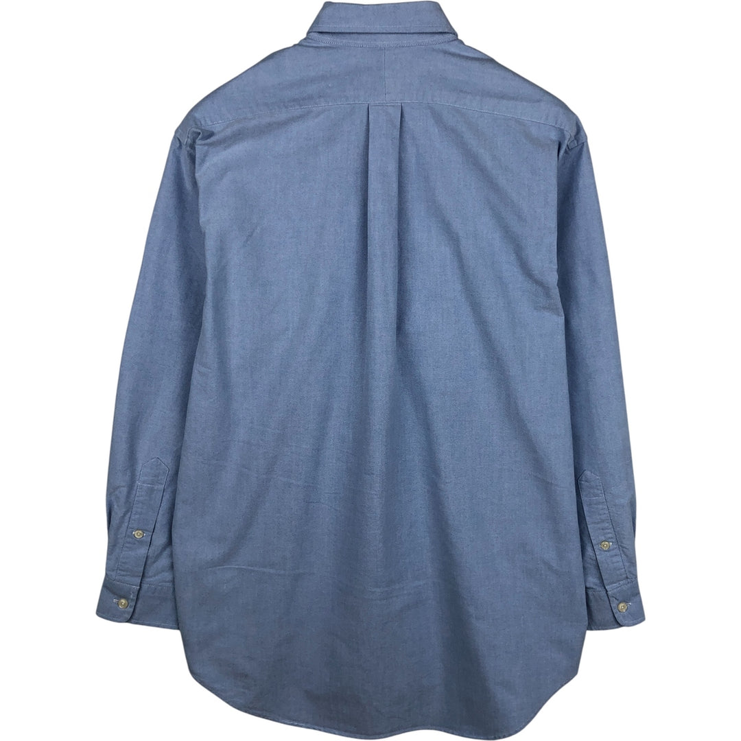 Ralph Lauren POLO by Ralph Lauren YARMOUTH long sleeve button down shirt, men's size L cotton Blue type light blue Vintage Second Hand