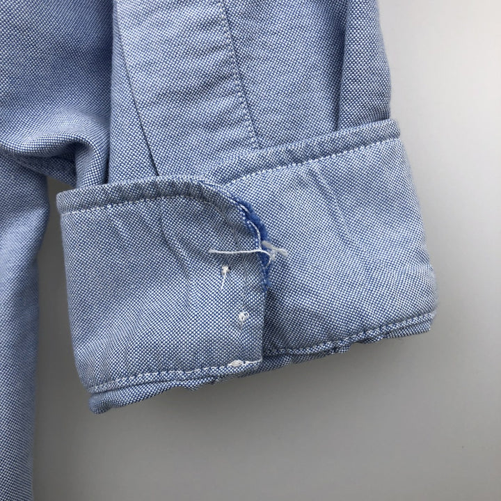 Ralph Lauren POLO by Ralph Lauren YARMOUTH long sleeve button down shirt, men's size L cotton Blue type light blue Vintage Second Hand