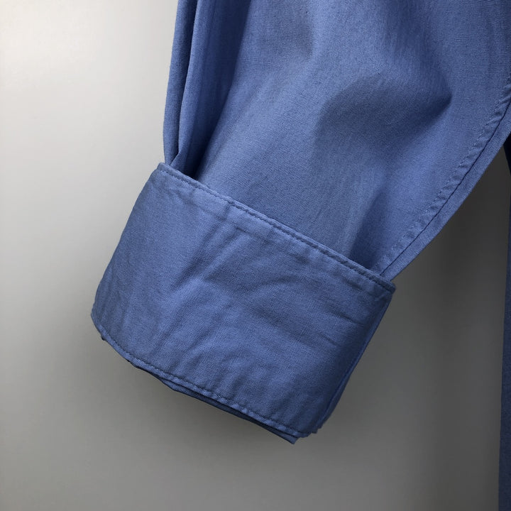 Ralph Lauren POLO by Ralph Lauren MARLOWE long-sleeved cotton shirt, men's size XL cotton blue type Vintage Second Hand