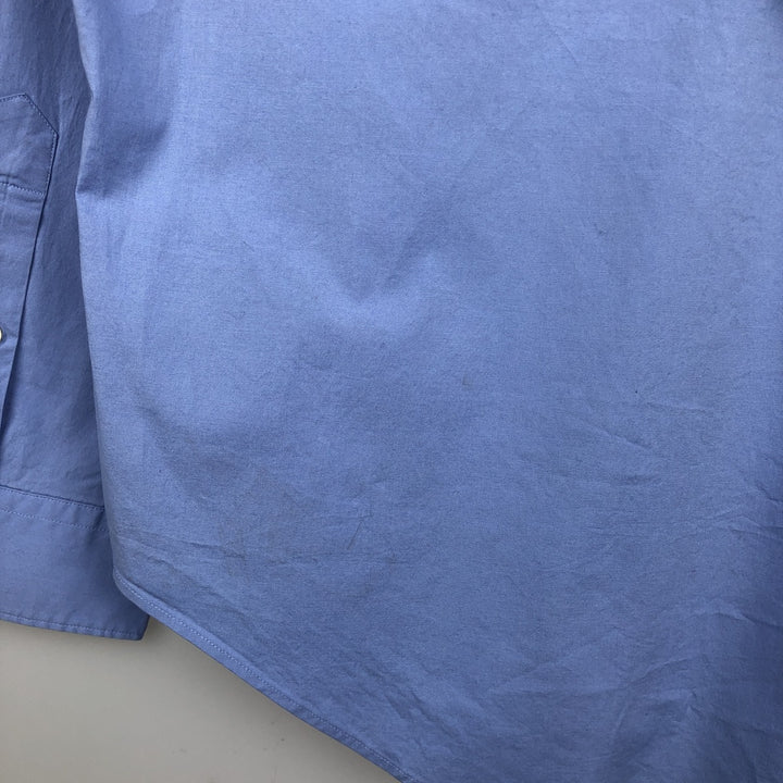 Ralph Lauren POLO by Ralph Lauren MARLOWE long-sleeved cotton shirt, men's size XL cotton blue type Vintage Second Hand