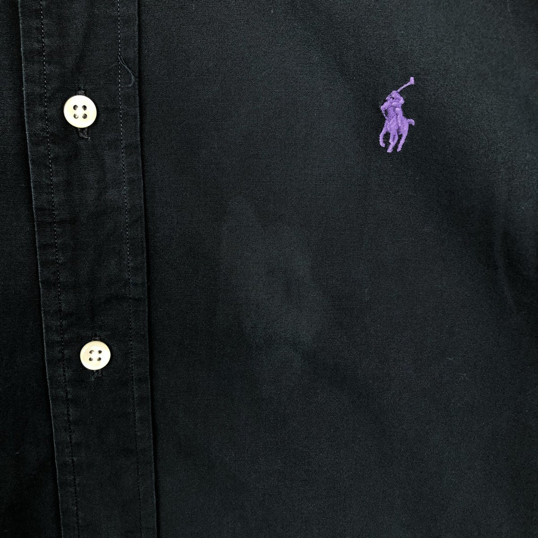 Ralph Lauren Classic Fit Long Sleeve Button Down Shirt Men's XL cotton black type Vintage Second Hand