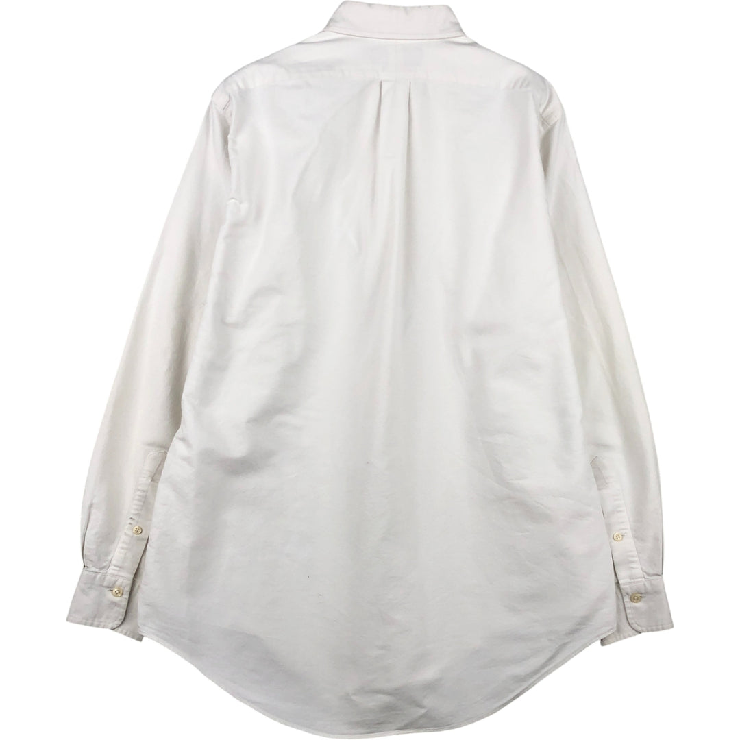 Ralph Lauren long sleeve button down shirt, men's size M cotton white type Vintage Second Hand