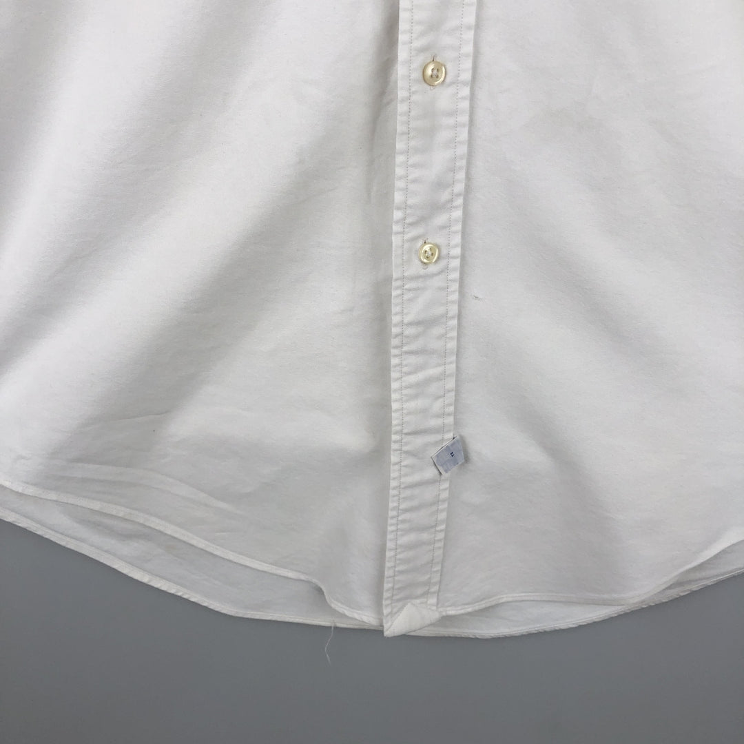 Ralph Lauren long sleeve button down shirt, men's size M cotton white type Vintage Second Hand