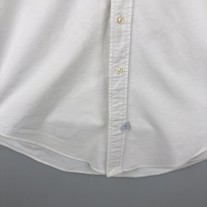 Ralph Lauren long sleeve button down shirt, men's size M cotton white type Vintage Second Hand