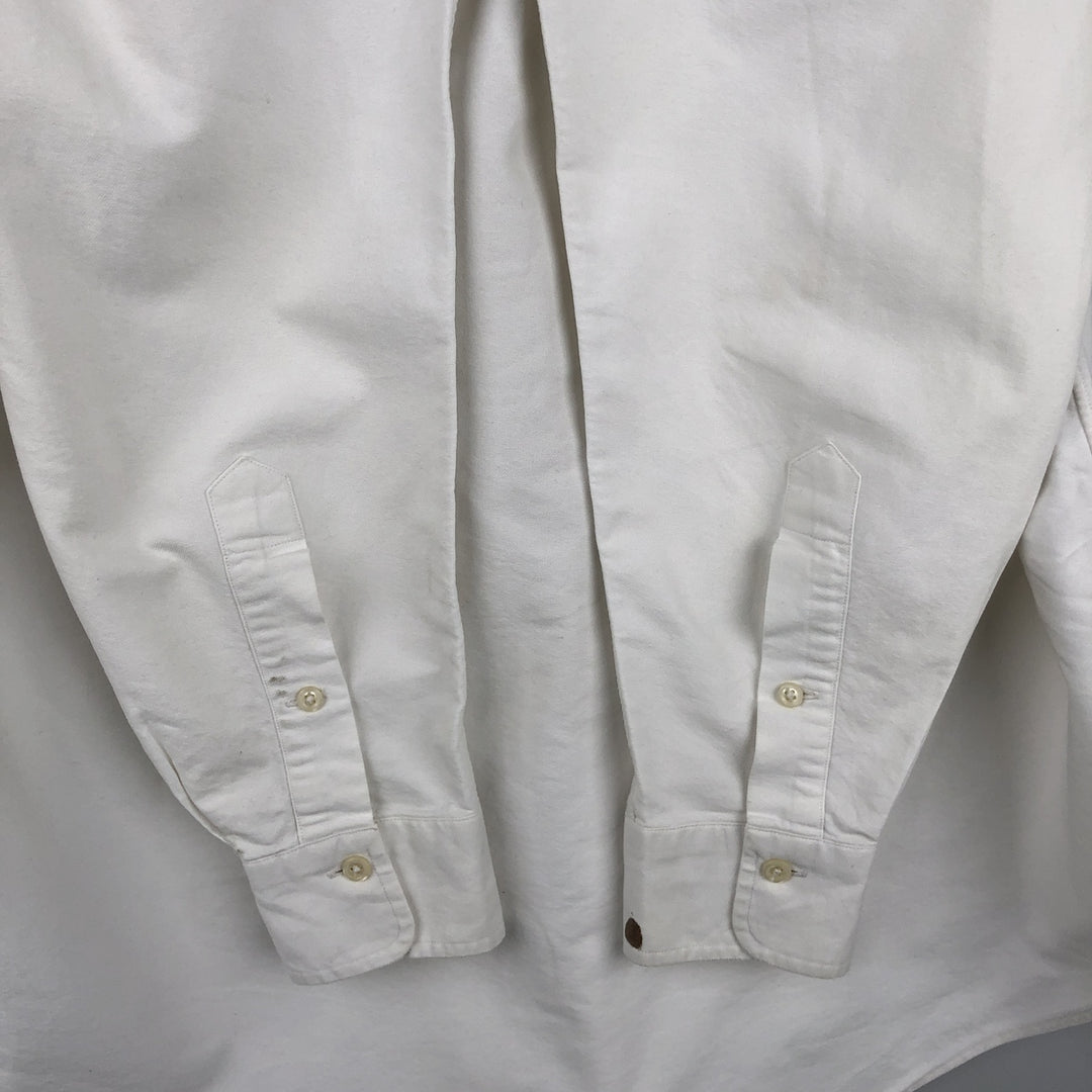 Ralph Lauren long sleeve button down shirt, men's size M cotton white type Vintage Second Hand