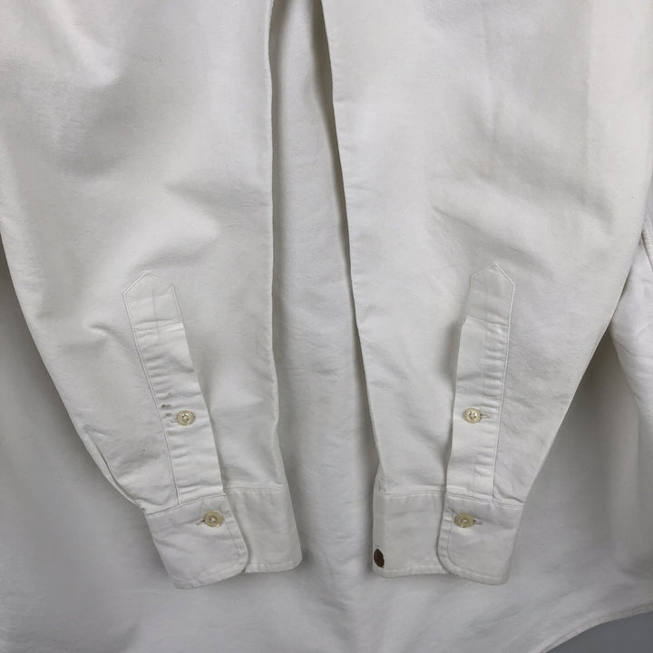 Ralph Lauren long sleeve button down shirt, men's size M cotton white type Vintage Second Hand