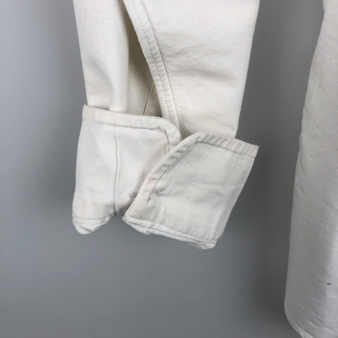 Ralph Lauren long sleeve button down shirt, men's size M cotton white type Vintage Second Hand