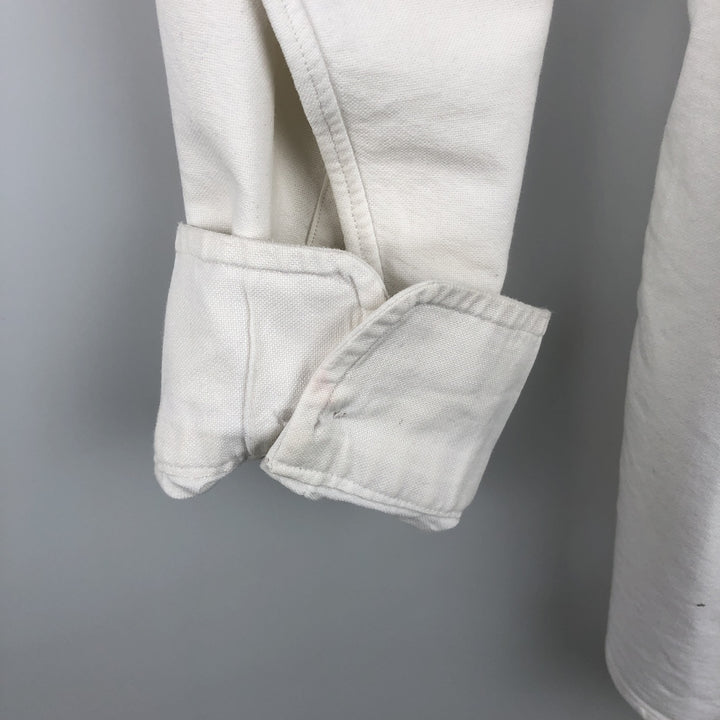 Ralph Lauren long sleeve button down shirt, men's size M cotton white type Vintage Second Hand