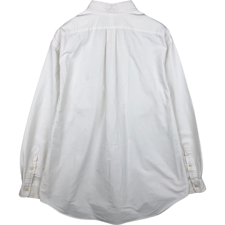 Ralph Lauren YARMOUTH long sleeve button down shirt, men's XL size cotton pale white type Vintage Second Hand