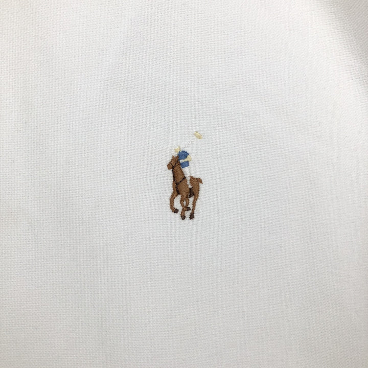 Ralph Lauren YARMOUTH long sleeve button down shirt, men's XL size cotton pale white type Vintage Second Hand