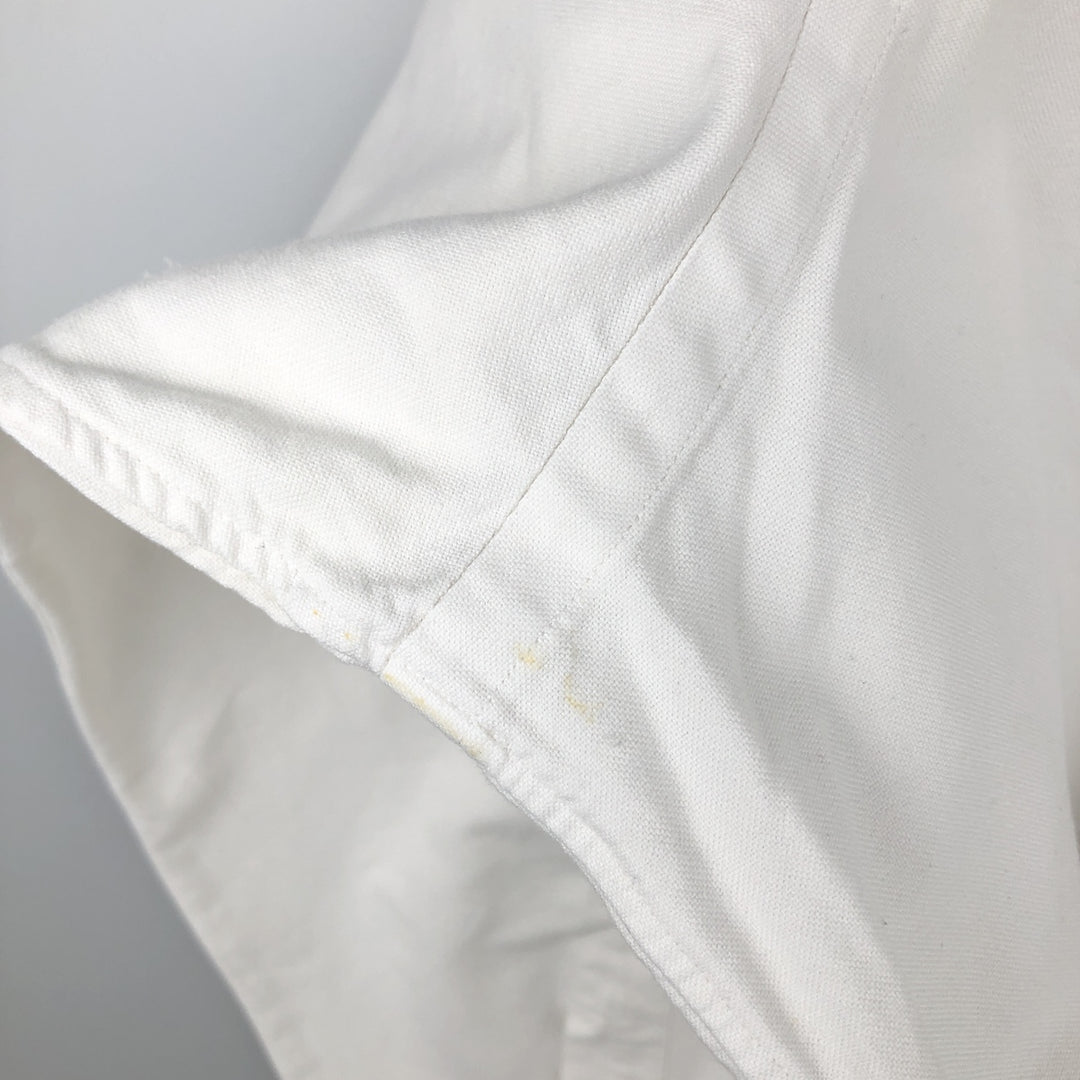 Ralph Lauren YARMOUTH long sleeve button down shirt, men's XL size cotton pale white type Vintage Second Hand
