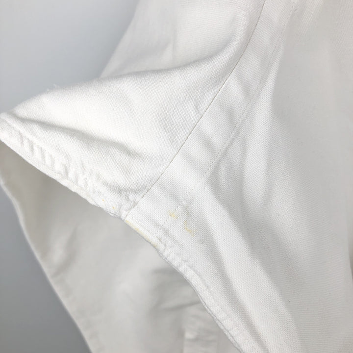 Ralph Lauren YARMOUTH long sleeve button down shirt, men's XL size cotton pale white type Vintage Second Hand