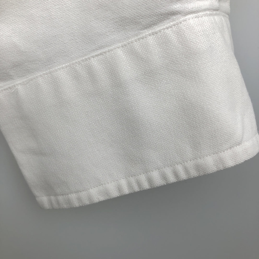 Ralph Lauren YARMOUTH long sleeve button down shirt, men's XL size cotton pale white type Vintage Second Hand