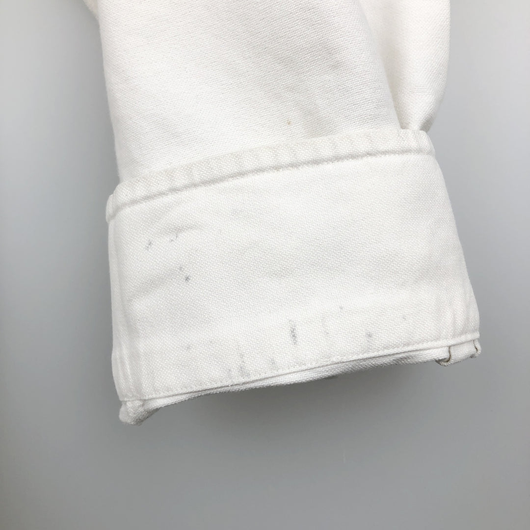 Ralph Lauren YARMOUTH long sleeve button down shirt, men's XL size cotton pale white type Vintage Second Hand
