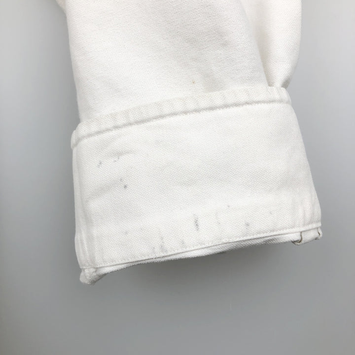 Ralph Lauren YARMOUTH long sleeve button down shirt, men's XL size cotton pale white type Vintage Second Hand