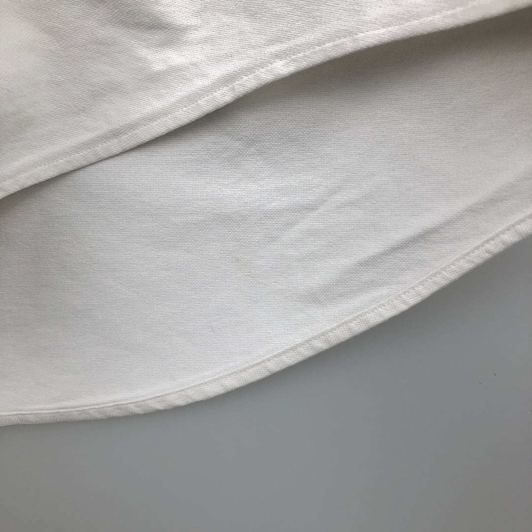 Ralph Lauren YARMOUTH long sleeve button down shirt, men's XL size cotton pale white type Vintage Second Hand