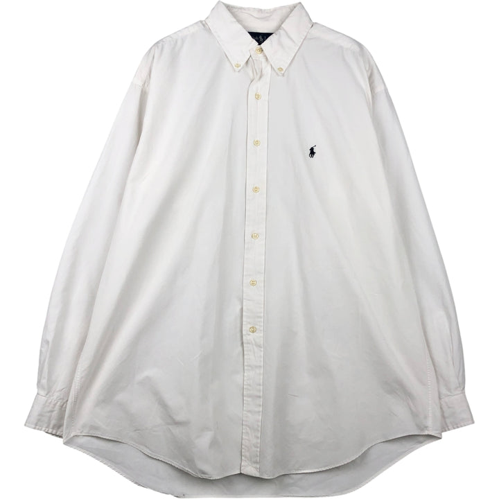 Ralph Lauren BLAKE long sleeve button down shirt, men's XL size cotton white type Vintage Second Hand