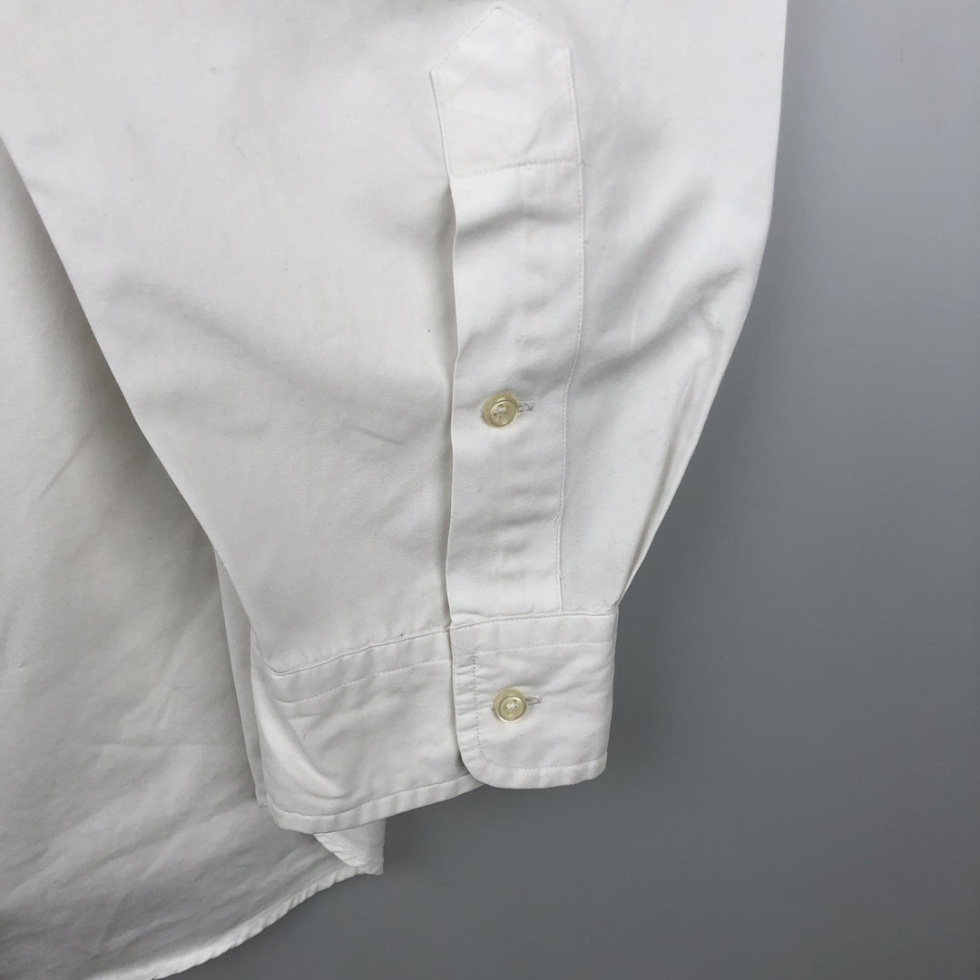 Ralph Lauren BLAKE long sleeve button down shirt, men's XL size cotton white type Vintage Second Hand