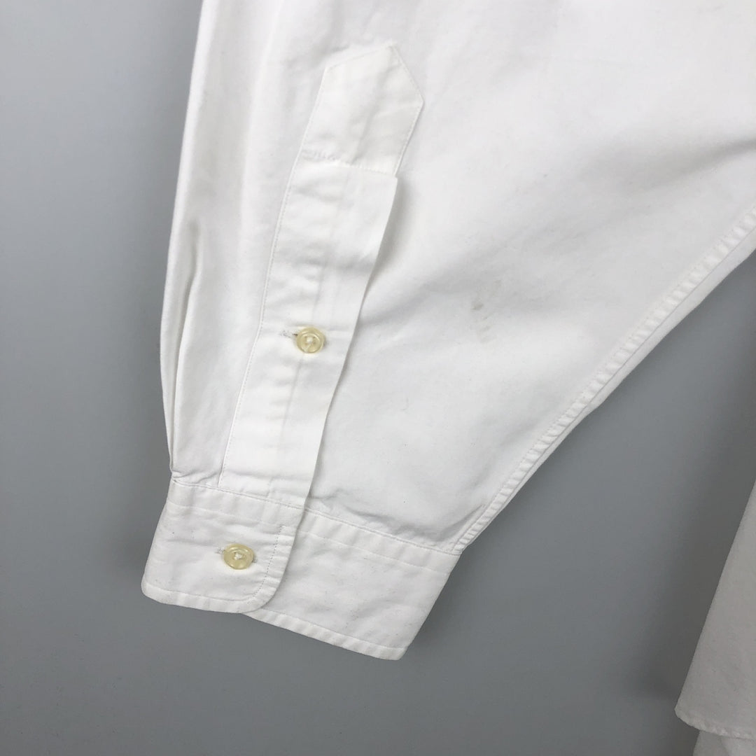 Ralph Lauren BLAKE long sleeve button down shirt, men's XL size cotton white type Vintage Second Hand
