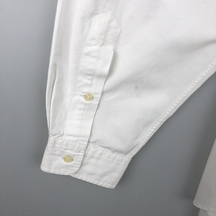 Ralph Lauren BLAKE long sleeve button down shirt, men's XL size cotton white type Vintage Second Hand