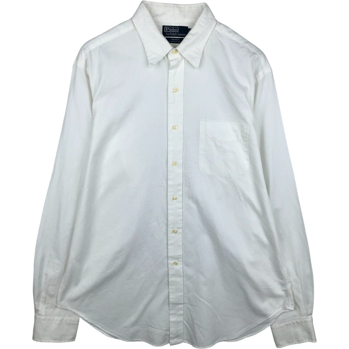 Ralph Lauren POLO by Ralph Lauren ANDREW long sleeve cotton shirt, men's XL size cotton white type Vintage Second Hand