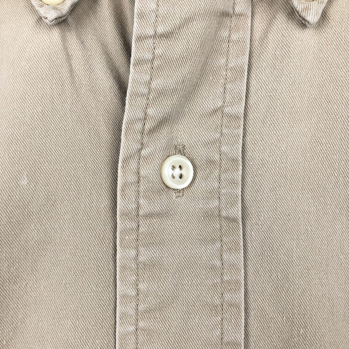 Ralph Lauren BLAKE long sleeve button down shirt, men's XL size cotton Beige type Vintage Second Hand