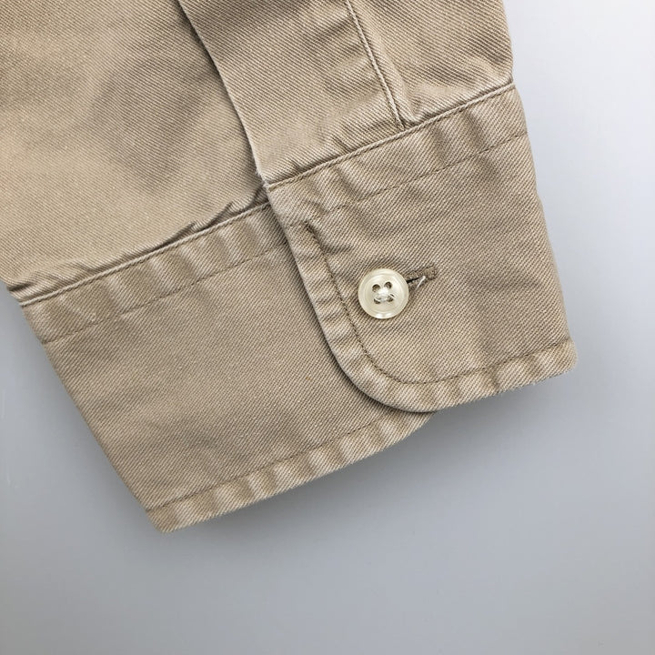 Ralph Lauren BLAKE long sleeve button down shirt, men's XL size cotton Beige type Vintage Second Hand