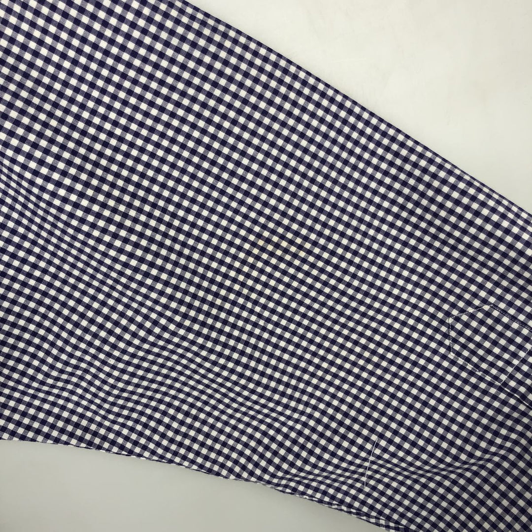 Ralph Lauren BLAKE Gingham Check Long Sleeve Button-Down Check Shirt, Men's Size L cotton white type Vintage Second Hand