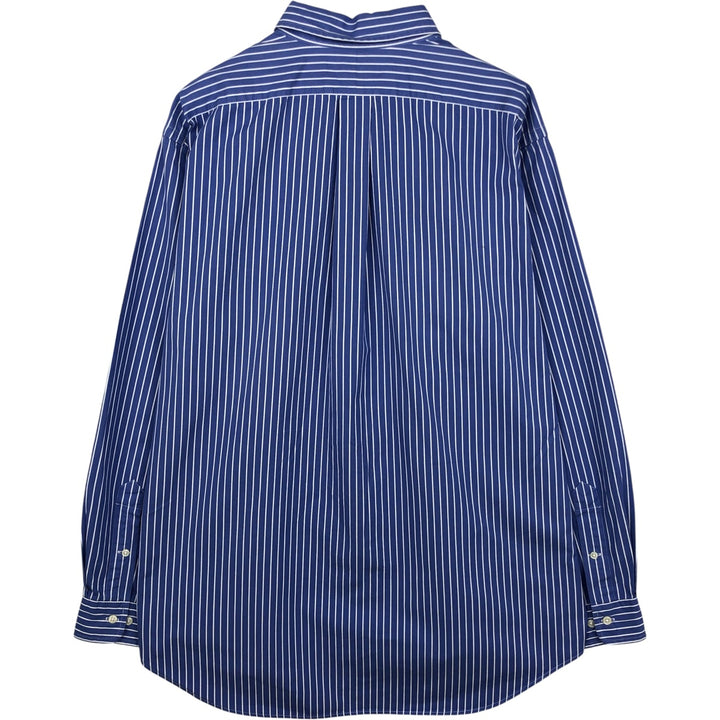 Ralph Lauren Classic Fit Long Sleeve Button Down Striped Shirt Men's XL cotton Blue type light blue Vintage Second Hand