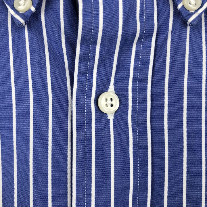 Ralph Lauren Classic Fit Long Sleeve Button Down Striped Shirt Men's XL cotton Blue type light blue Vintage Second Hand