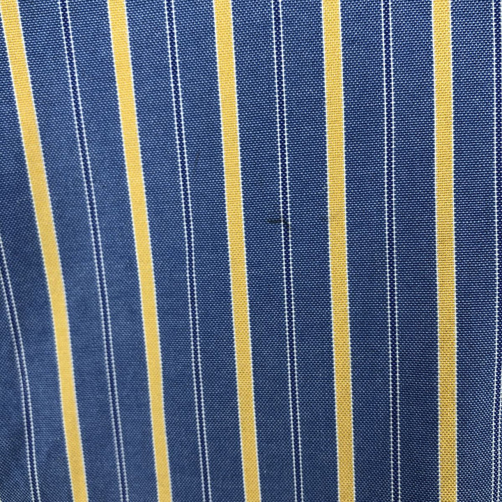 Ralph Lauren YARMOUTH Long Sleeve Button-Down Striped Shirt, Men's XL cotton blue type Vintage Second Hand