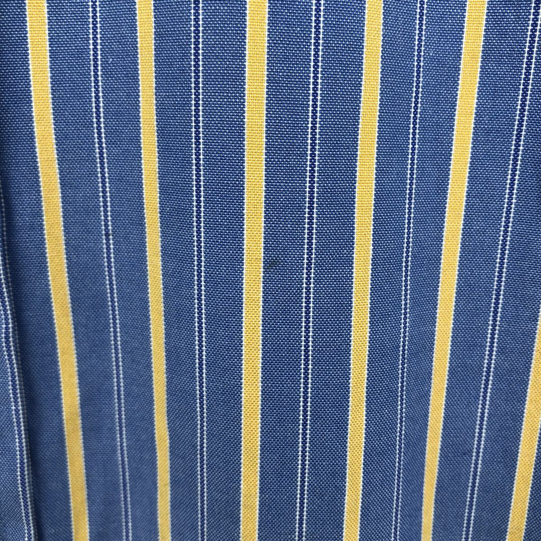 Ralph Lauren YARMOUTH Long Sleeve Button-Down Striped Shirt, Men's XL cotton blue type Vintage Second Hand