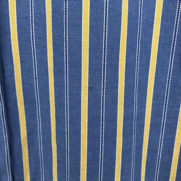 Ralph Lauren YARMOUTH Long Sleeve Button-Down Striped Shirt, Men's XL cotton blue type Vintage Second Hand