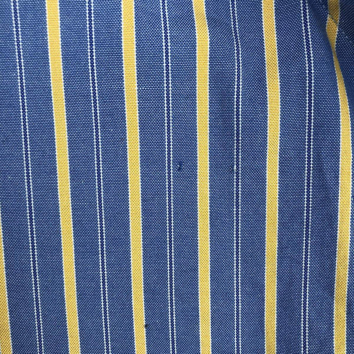 Ralph Lauren YARMOUTH Long Sleeve Button-Down Striped Shirt, Men's XL cotton blue type Vintage Second Hand