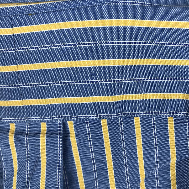 Ralph Lauren YARMOUTH Long Sleeve Button-Down Striped Shirt, Men's XL cotton blue type Vintage Second Hand