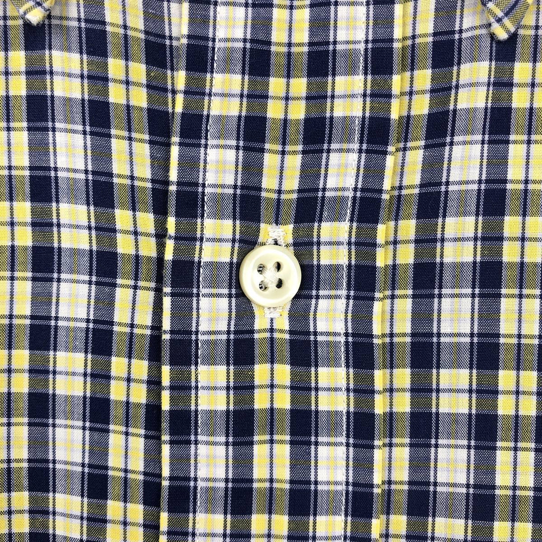 Ralph Lauren POLO by Ralph Lauren BLAKE long-sleeved button-down check shirt, men's size L cotton yellow type Vintage Second Hand