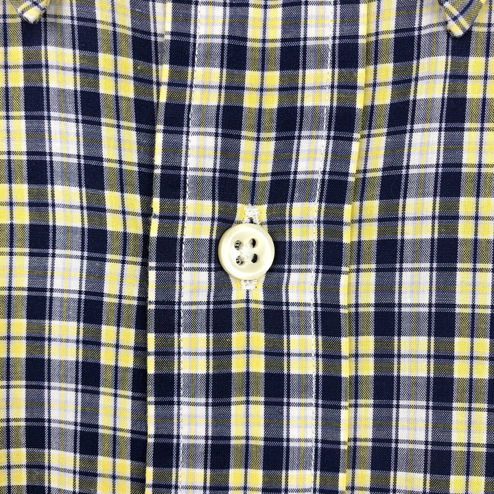 Ralph Lauren POLO by Ralph Lauren BLAKE long-sleeved button-down check shirt, men's size L cotton yellow type Vintage Second Hand