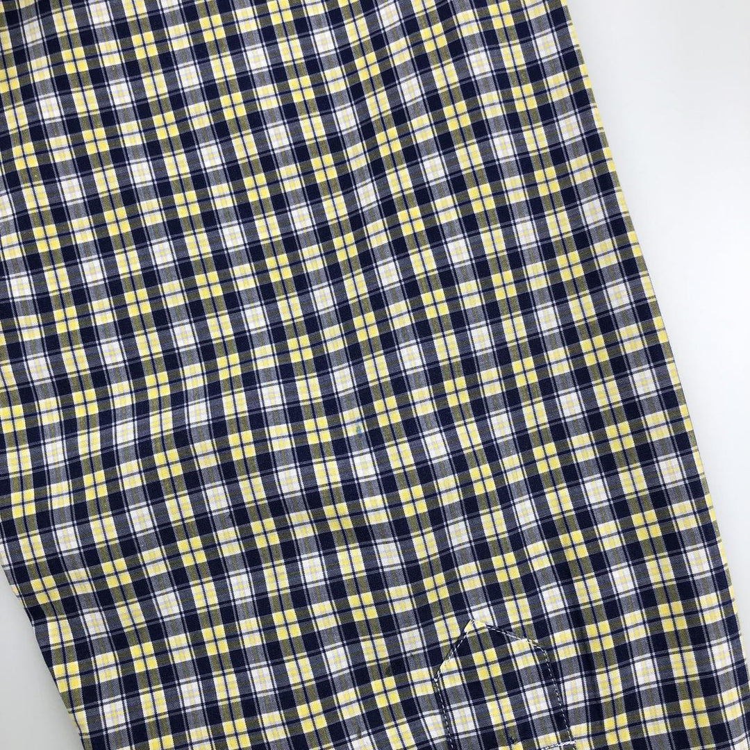 Ralph Lauren POLO by Ralph Lauren BLAKE long-sleeved button-down check shirt, men's size L cotton yellow type Vintage Second Hand