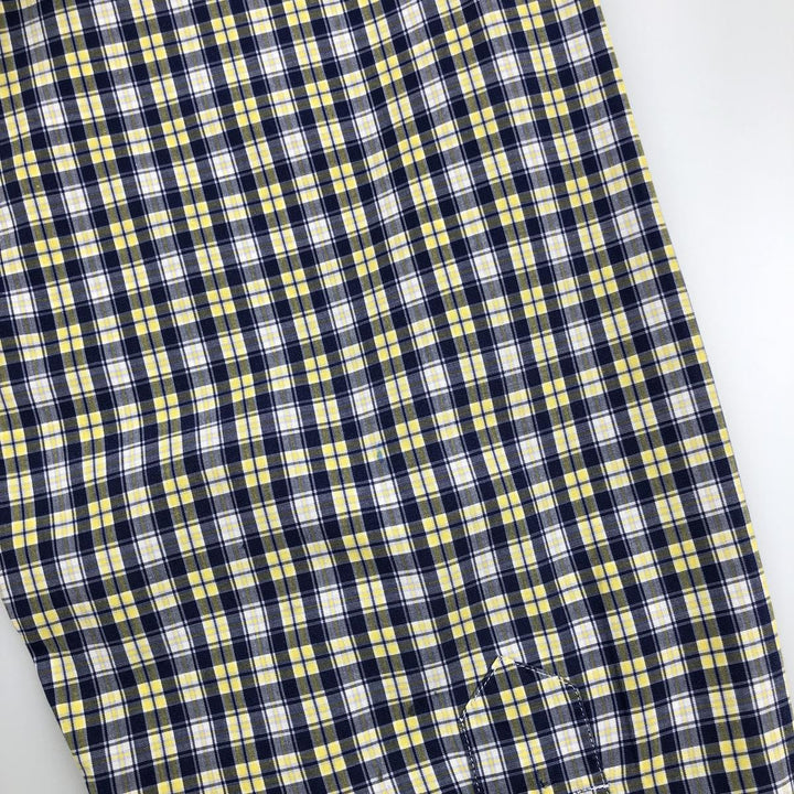 Ralph Lauren POLO by Ralph Lauren BLAKE long-sleeved button-down check shirt, men's size L cotton yellow type Vintage Second Hand