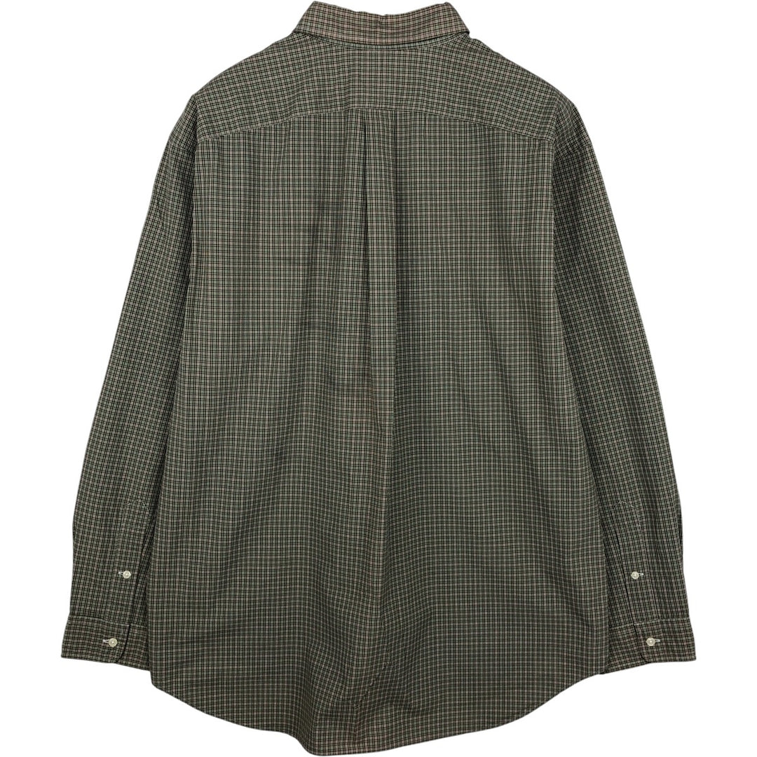 Ralph Lauren Classic Fit Long Sleeve Button Down Check Shirt Men's XL cotton green type Vintage Second Hand