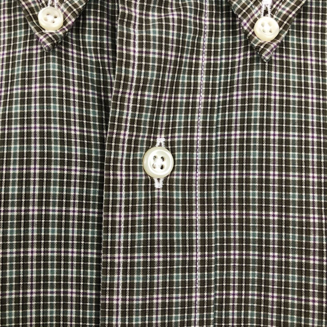 Ralph Lauren Classic Fit Long Sleeve Button Down Check Shirt Men's XL cotton green type Vintage Second Hand