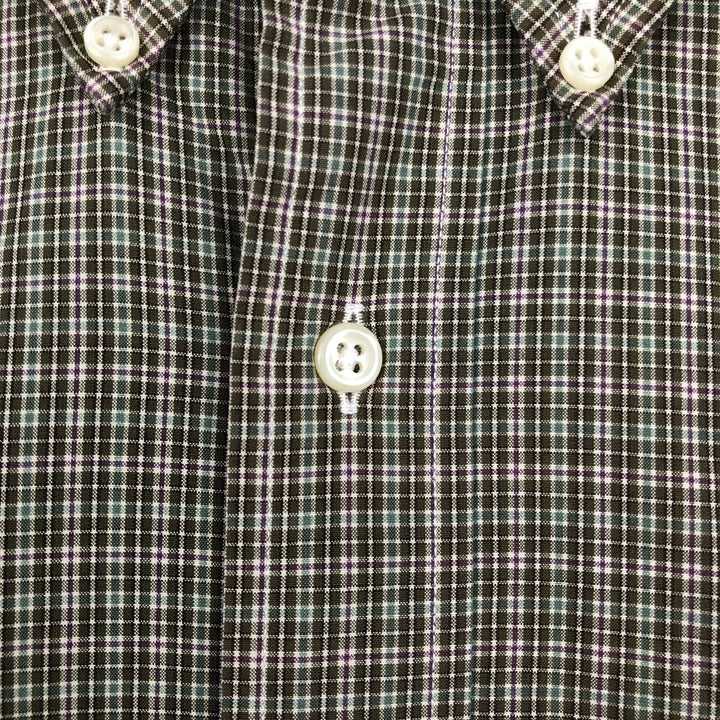 Ralph Lauren Classic Fit Long Sleeve Button Down Check Shirt Men's XL cotton green type Vintage Second Hand