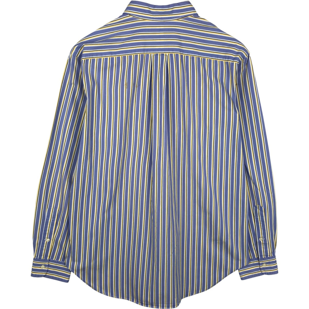 Ralph Lauren Classic Fit Long Sleeve Cotton Striped Shirt, Men's Size L cotton Blue type light blue Vintage Second Hand