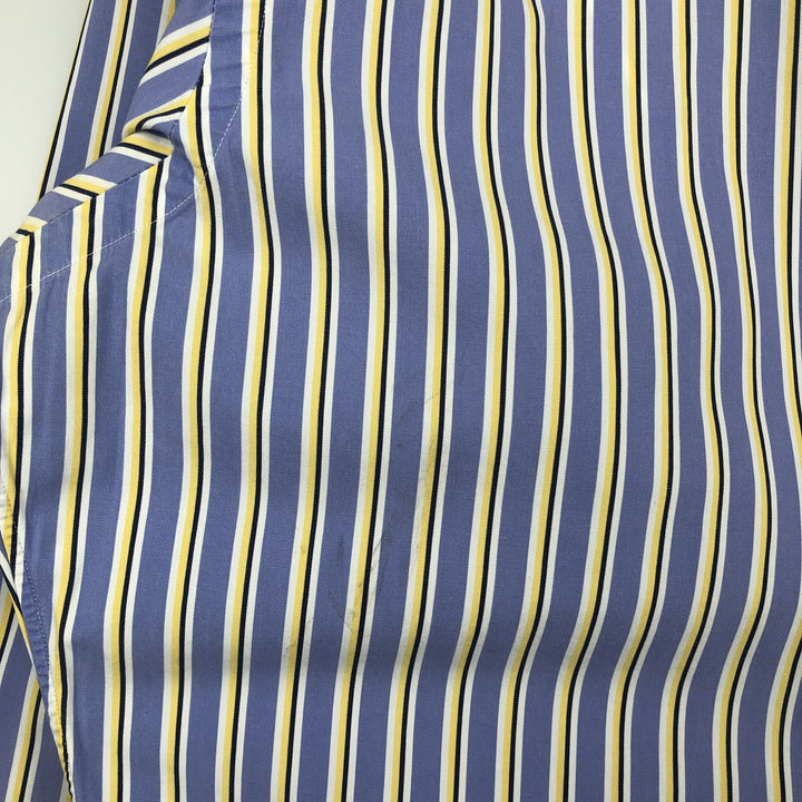 Ralph Lauren Classic Fit Long Sleeve Cotton Striped Shirt, Men's Size L cotton Blue type light blue Vintage Second Hand