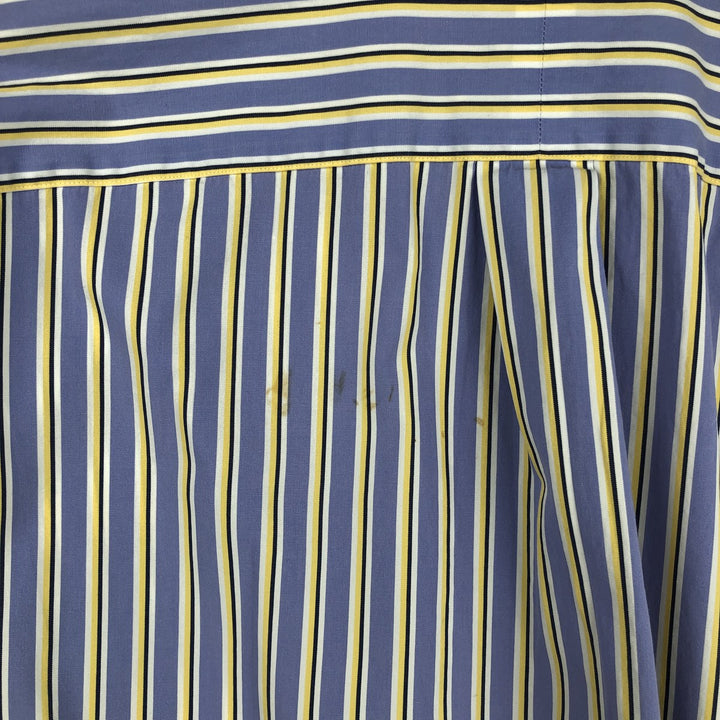Ralph Lauren Classic Fit Long Sleeve Cotton Striped Shirt, Men's Size L cotton Blue type light blue Vintage Second Hand