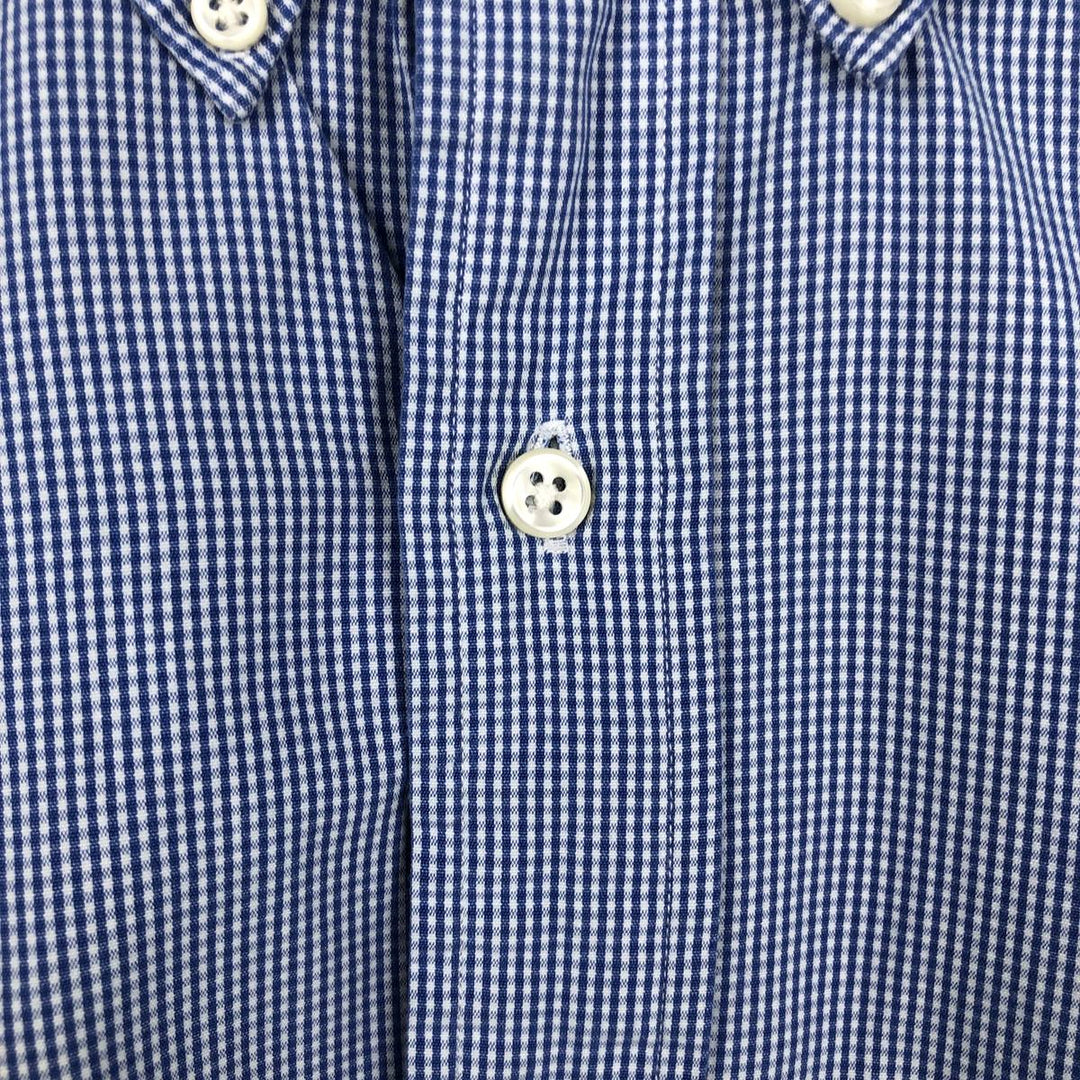 Ralph Lauren BLAKE long sleeve button down check shirt, men's XL size cotton blue type Vintage Second Hand