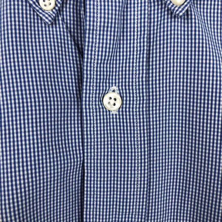 Ralph Lauren BLAKE long sleeve button down check shirt, men's XL size cotton blue type Vintage Second Hand